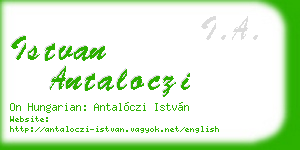 istvan antaloczi business card