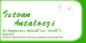 istvan antaloczi business card